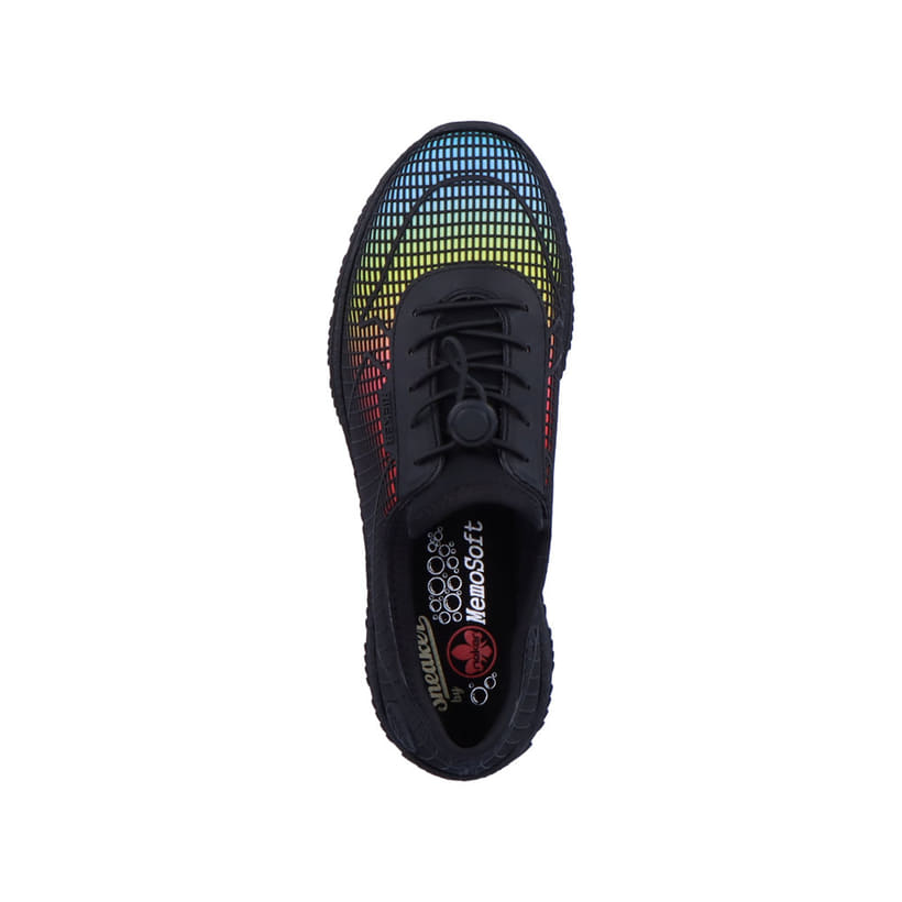 Rieker Artikelnummer N3250-90 Rieker Damen Slipper regenbogenfarben Online Outlet