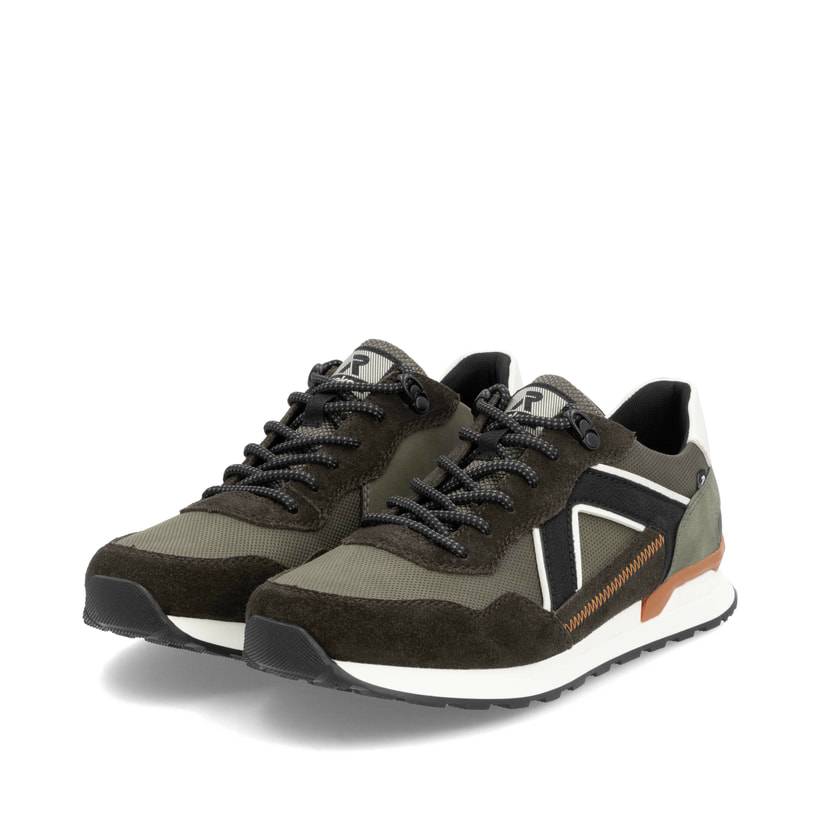 Rieker Artikelnummer U0310-54 Rieker Herren Sneaker Low grünbraun-schwarz Räumungsverkauf