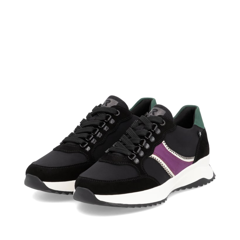 Rieker Artikelnummer W1305-00 Rieker Damen Sneaker Low asphaltschwarz Kauf eins, bekomm eins gratis