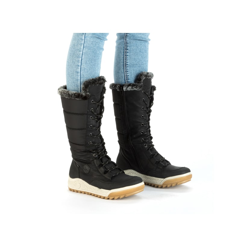 Rieker Artikelnummer Y4760-00 Rieker Damen Hochschaftstiefel asphaltschwarz Kostenlose Rückgabe
