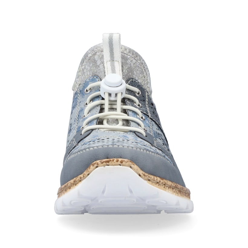 Rieker Artikelnummer N4255-12 Rieker Damen Slipper metallic-blau Letzte 3 Tage