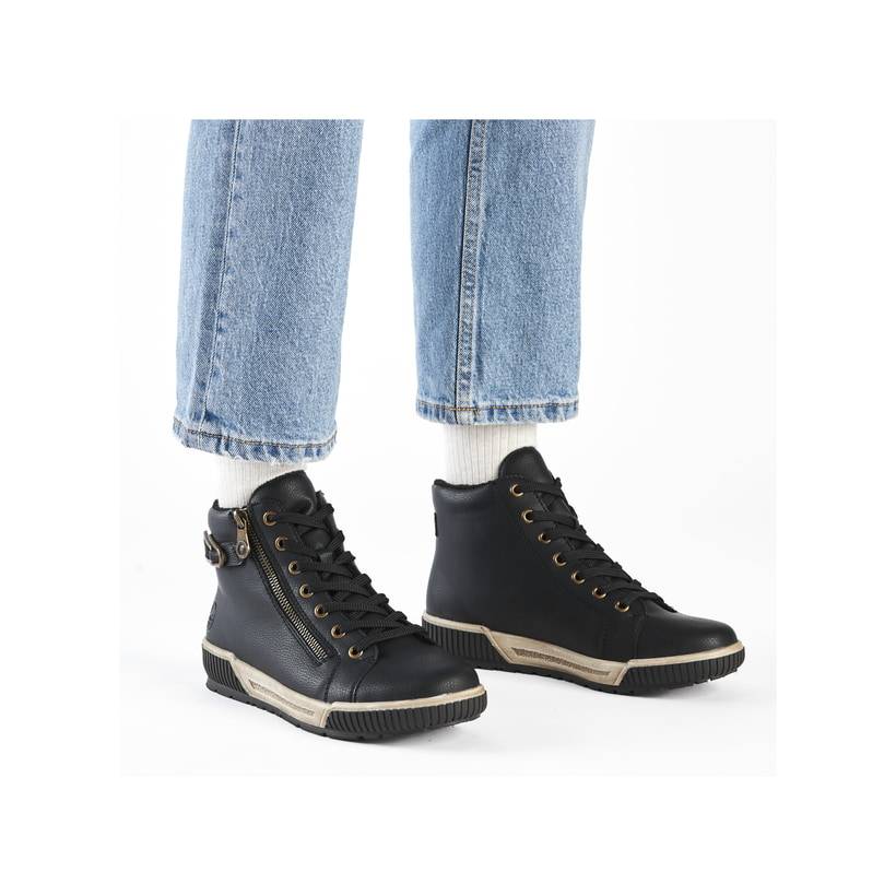 Rieker Artikelnummer N0708-00 Rieker Damen Schnürstiefel asphaltschwarz JETZT KAUFEN