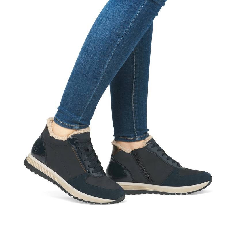Rieker Artikelnummer 49004-14 Rieker Damen Schnürschuhe marineblau Letzter Tag