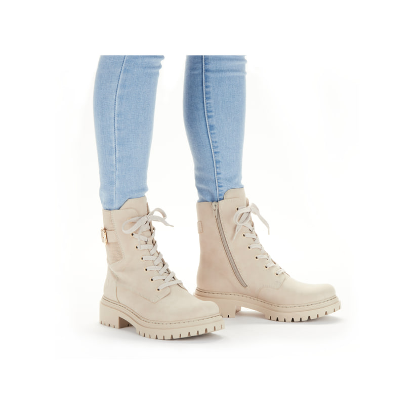 Rieker Artikelnummer 72631-63 Rieker Damen Biker Boots hellbeige Bis zu 50% Rabatt