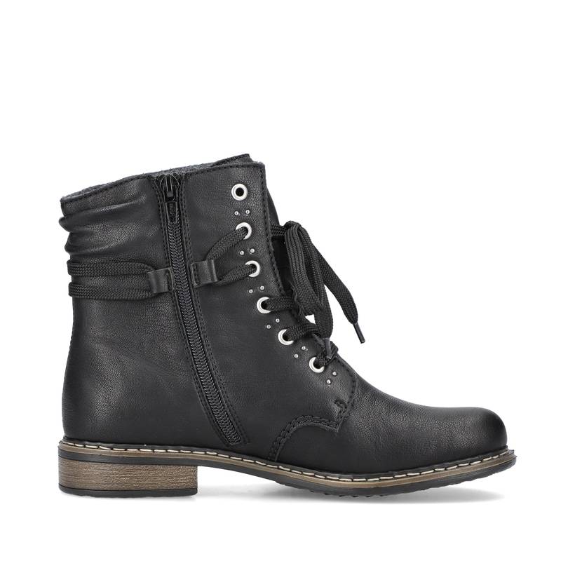 Rieker Artikelnummer 71218-00 Rieker Damen Schnürstiefel asphaltschwarz Bis zu 60% Rabatt