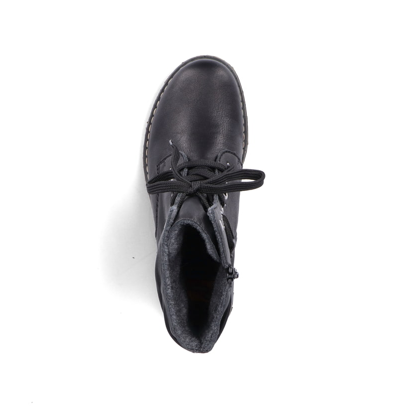 Rieker Artikelnummer 71218-00 Rieker Damen Schnürstiefel asphaltschwarz Bis zu 60% Rabatt