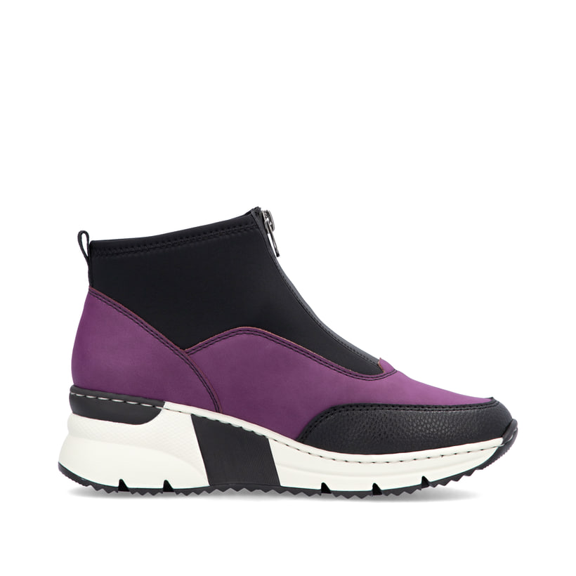 Rieker Artikelnummer N6352-30 Rieker Damen Sneaker High schwarz-lila Super Rabatt