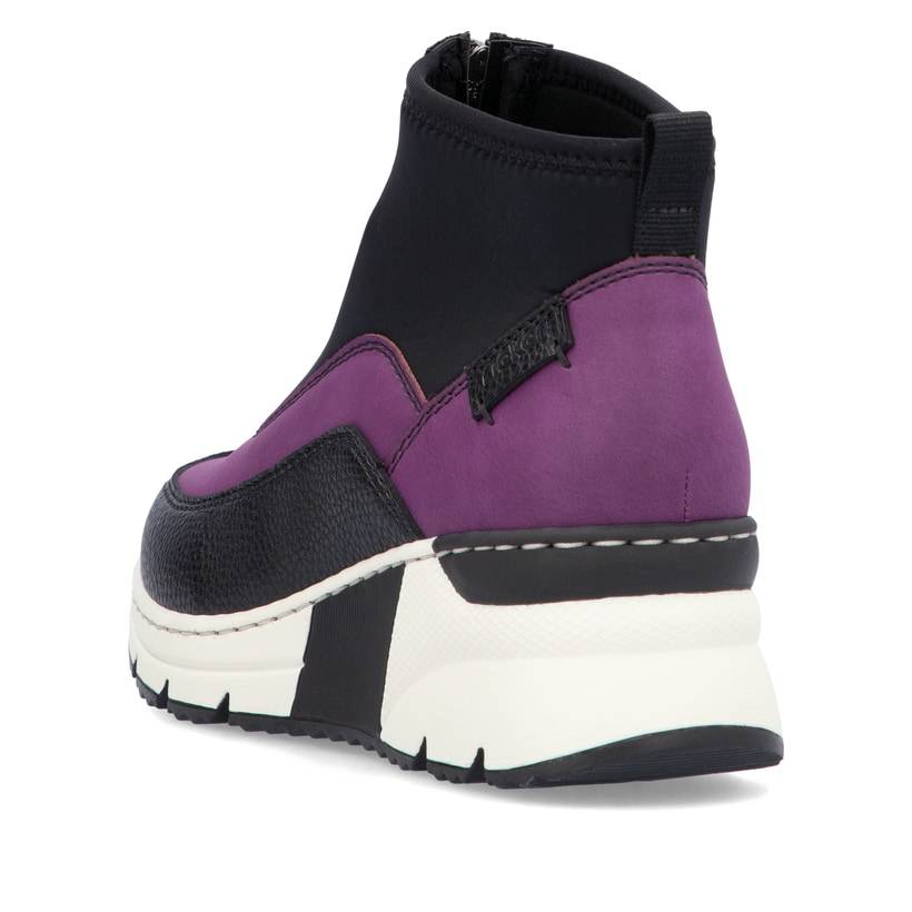 Rieker Artikelnummer N6352-30 Rieker Damen Sneaker High schwarz-lila Super Rabatt