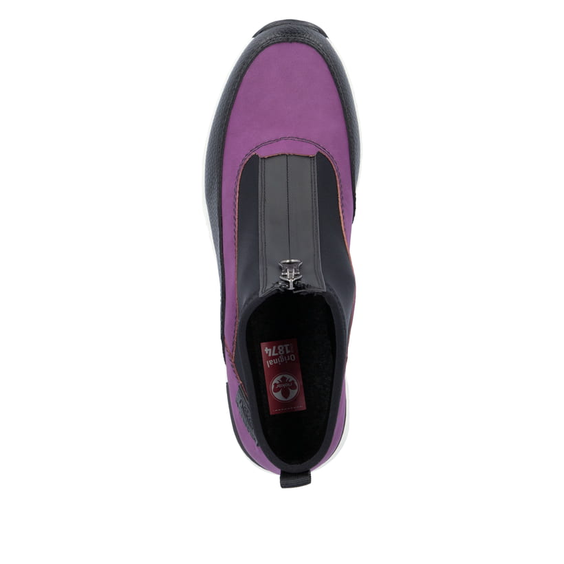 Rieker Artikelnummer N6352-30 Rieker Damen Sneaker High schwarz-lila Super Rabatt