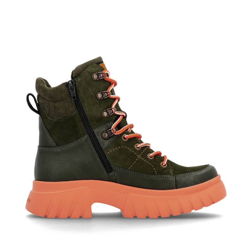 Rieker Artikelnummer W1871-54 Rieker Damen Schnürstiefel khaki-glutorange Riesige Rabatte