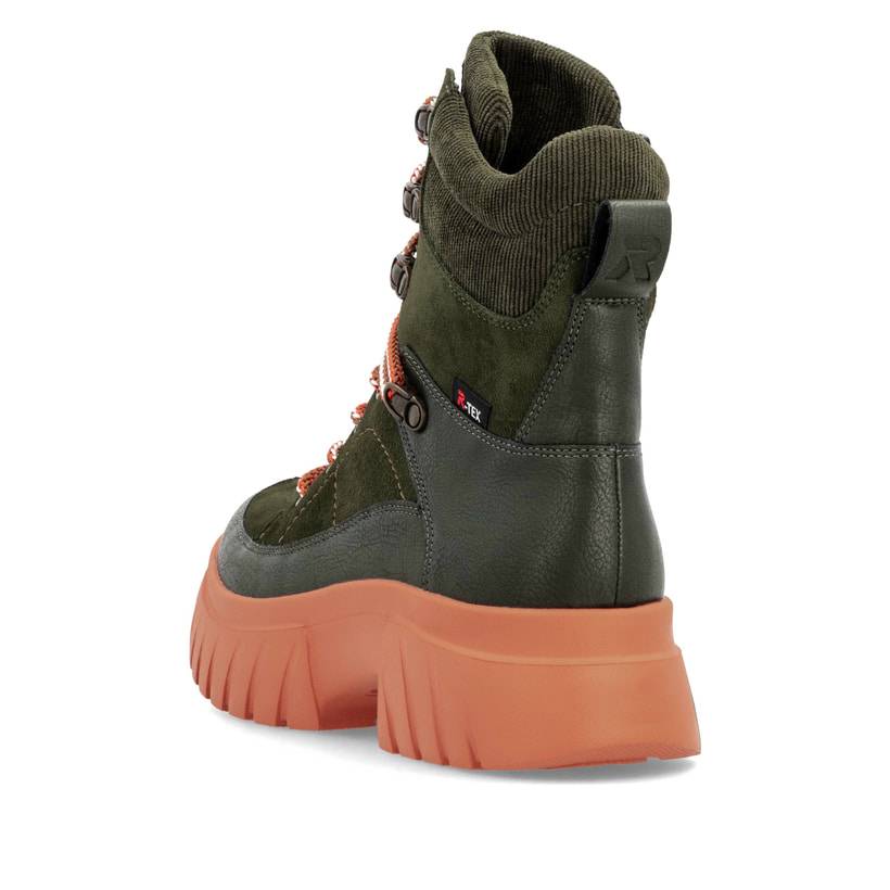 Rieker Artikelnummer W1871-54 Rieker Damen Schnürstiefel khaki-glutorange Riesige Rabatte
