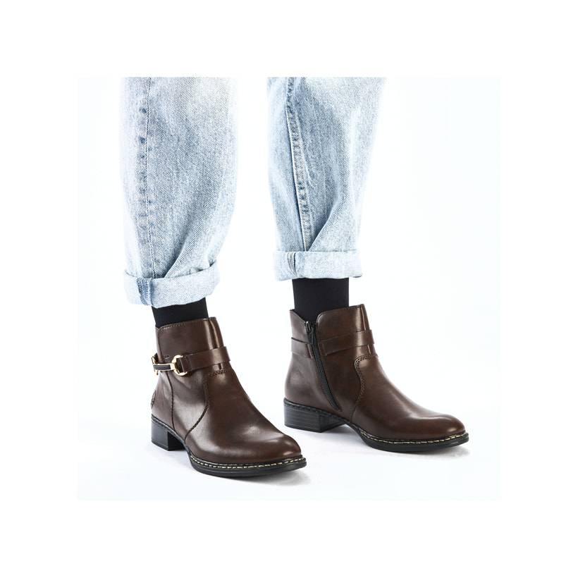 Rieker Artikelnummer 73487-25 Rieker Damen Stiefeletten schokobraun 50% Rabatt mit kostenlosem Versand