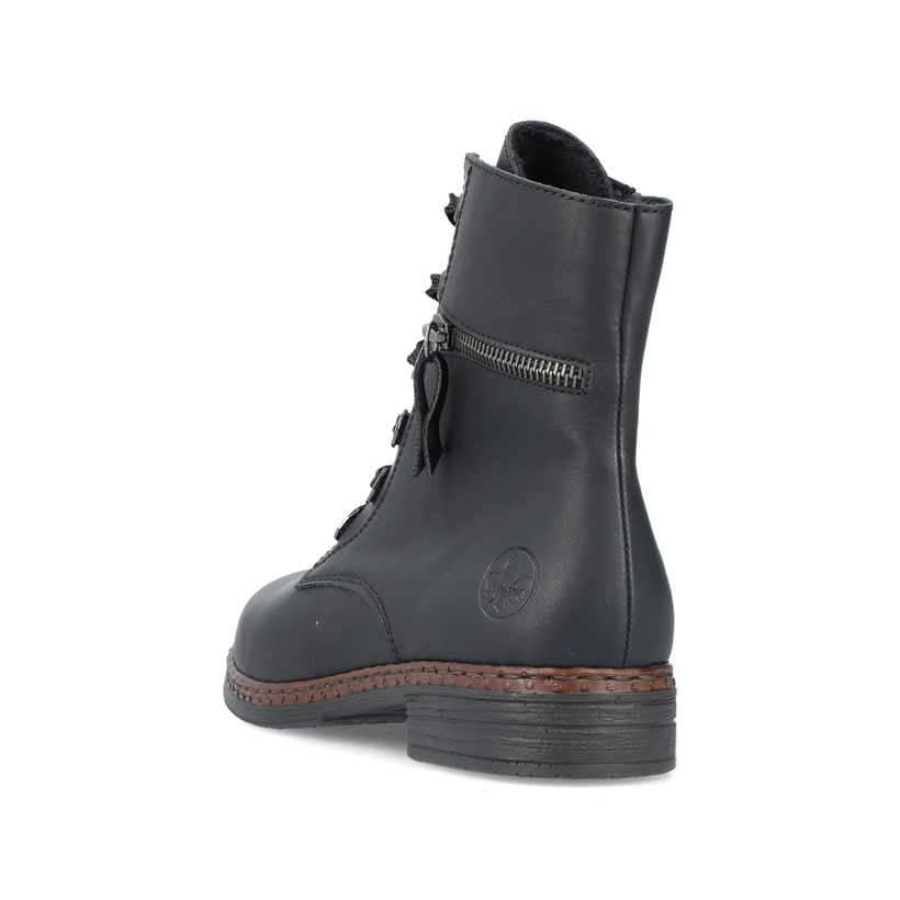 Rieker Artikelnummer 75142-01 Rieker Damen Schnürstiefel carbonschwarz Clearance-Verkauf