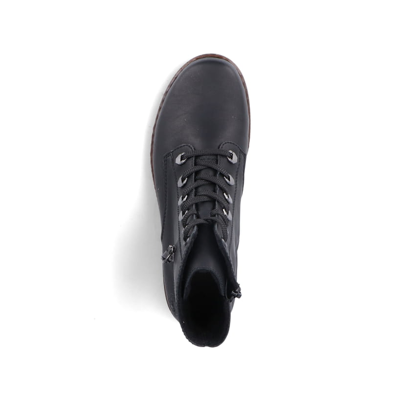 Rieker Artikelnummer 75142-01 Rieker Damen Schnürstiefel carbonschwarz Clearance-Verkauf