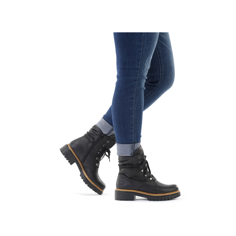 Rieker Artikelnummer 72621-00 Rieker Damen Biker Boots tiefschwarz Kostenloser Versand international