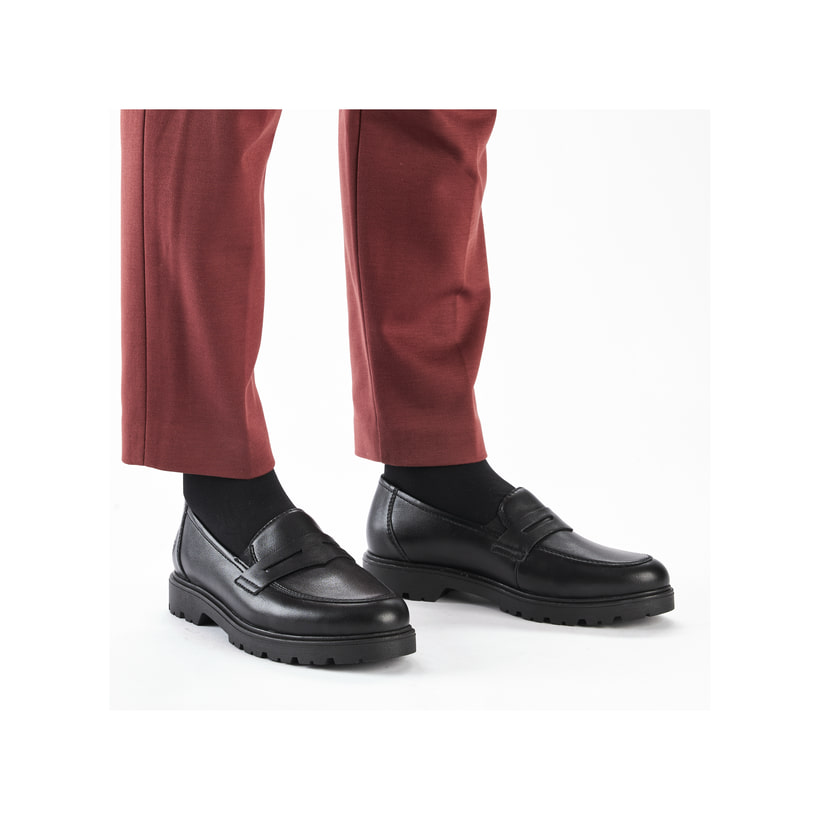 Rieker Artikelnummer 45560-02 Rieker Damen Slipper schwarz Fabrikladen