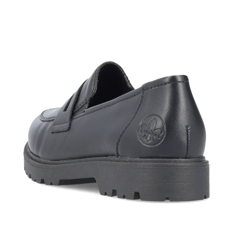 Rieker Artikelnummer 45560-02 Rieker Damen Slipper schwarz Fabrikladen