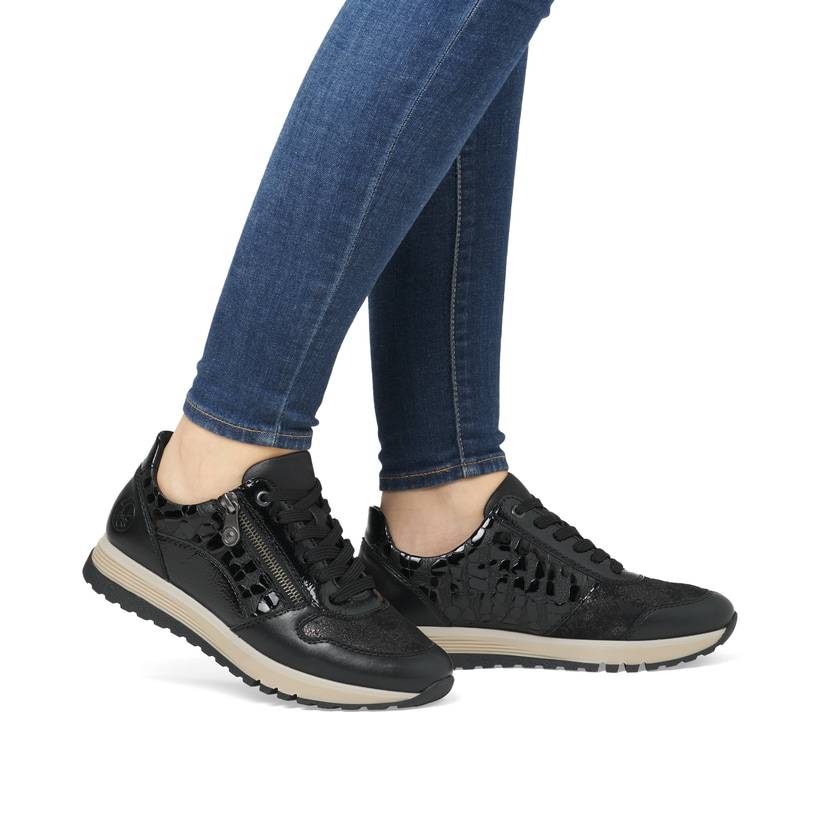 Rieker Artikelnummer 49003-00 Rieker Damen Sneaker Low urbanschwarz Begrenzt auf 3 Tage