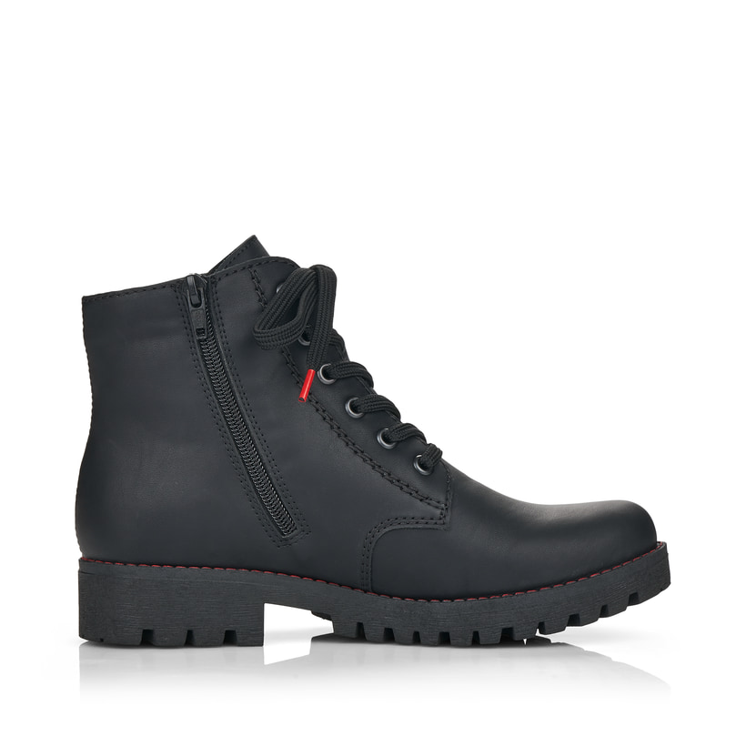 Rieker Artikelnummer 785M1-00 Rieker Damen Schnürstiefel mattschwarz Im Verkauf
