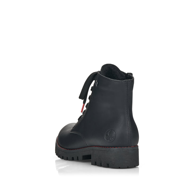 Rieker Artikelnummer 785M1-00 Rieker Damen Schnürstiefel mattschwarz Im Verkauf