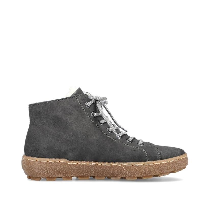 Rieker Artikelnummer N1020-45 Rieker Damen Schnürschuhe asphaltgrau Outlet