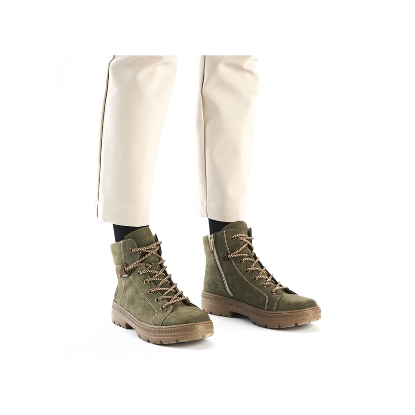 Rieker Artikelnummer N0030-54 Rieker Damen Schnürstiefel kaktusgrün Verkauf