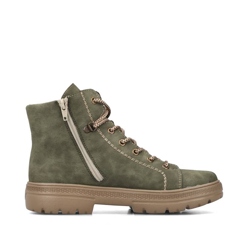 Rieker Artikelnummer N0030-54 Rieker Damen Schnürstiefel kaktusgrün Verkauf