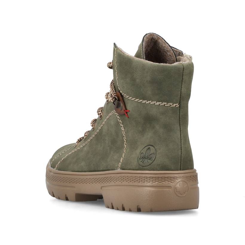 Rieker Artikelnummer N0030-54 Rieker Damen Schnürstiefel kaktusgrün Verkauf