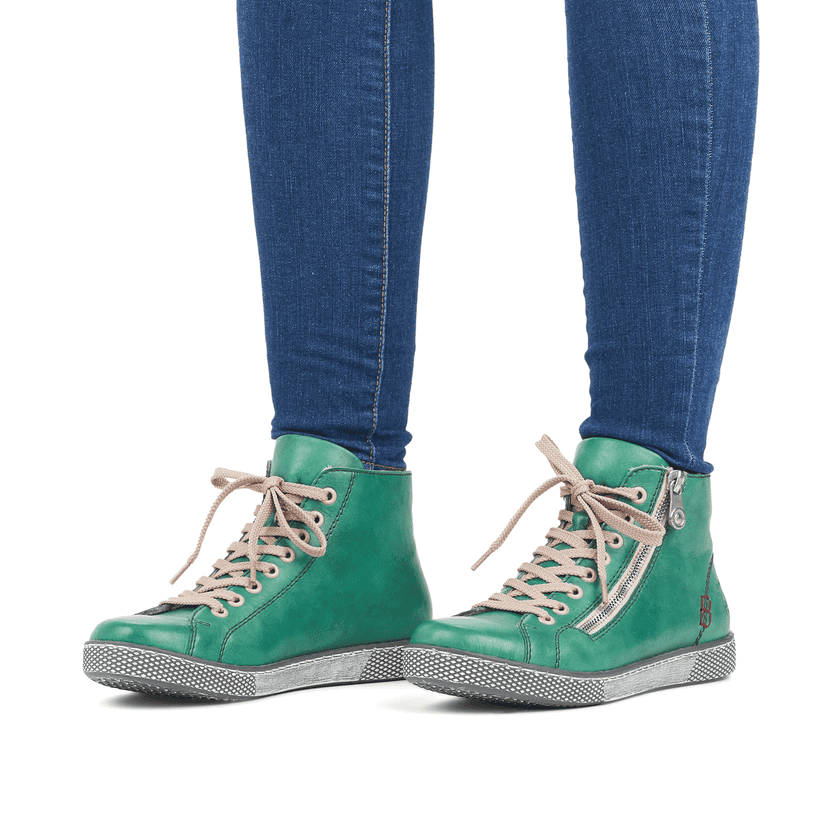 Rieker Artikelnummer Z1221-53 Rieker Damen Schnürschuhe smaragdgrün im Angebot