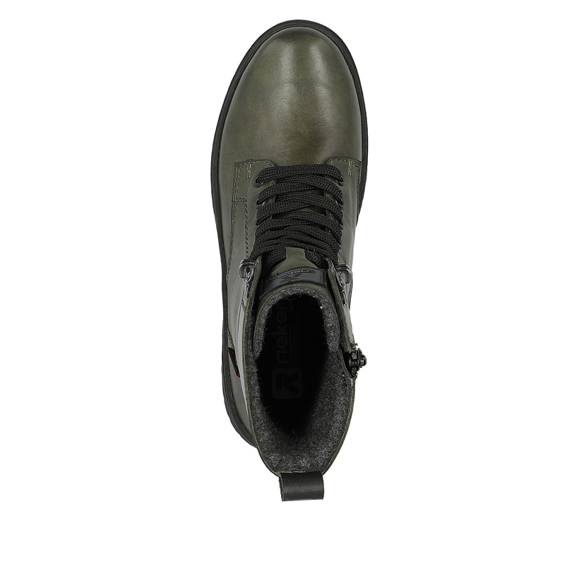 Rieker Artikelnummer W0371-52 Rieker Damen Schnürstiefel army-green black Schlussverkauf