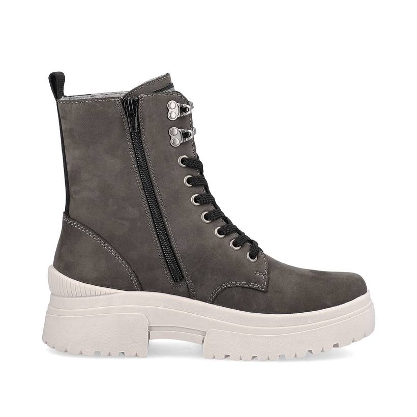 Rieker Artikelnummer W0371-42 Rieker Damen Schnürstiefel graphite Fabrikverkauf