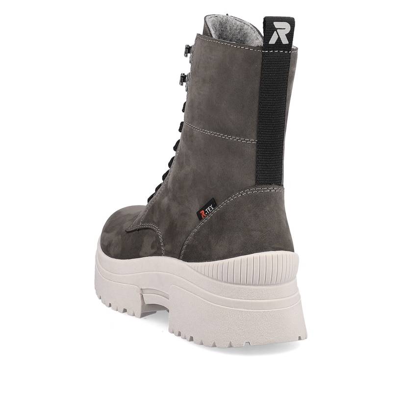 Rieker Artikelnummer W0371-42 Rieker Damen Schnürstiefel graphite Fabrikverkauf