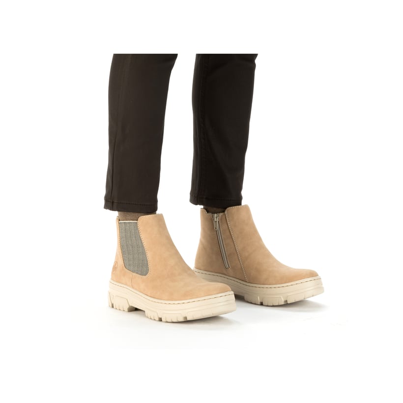 Rieker Artikelnummer Z7465-60 Rieker Damen Chelsea Boots sandbeige Kostenloser Versand