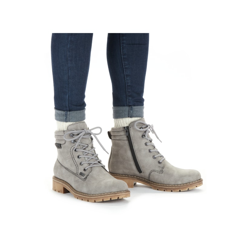 Rieker Artikelnummer Y9125-40 Rieker Damen Schnürstiefel mondgrau Limitierter Zeitrabatt