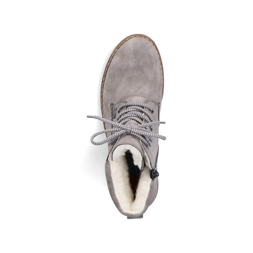 Rieker Artikelnummer Y9125-40 Rieker Damen Schnürstiefel mondgrau Limitierter Zeitrabatt