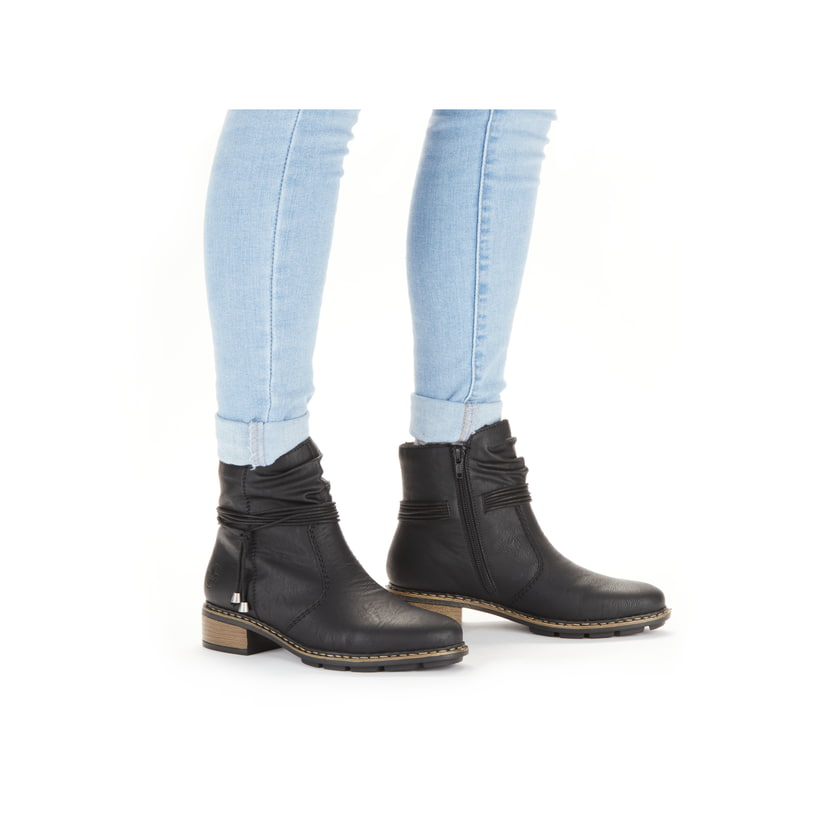 Rieker Artikelnummer 77263-00 Rieker Damen Kurzstiefel nachtschwarz Fabrik Onlineshop