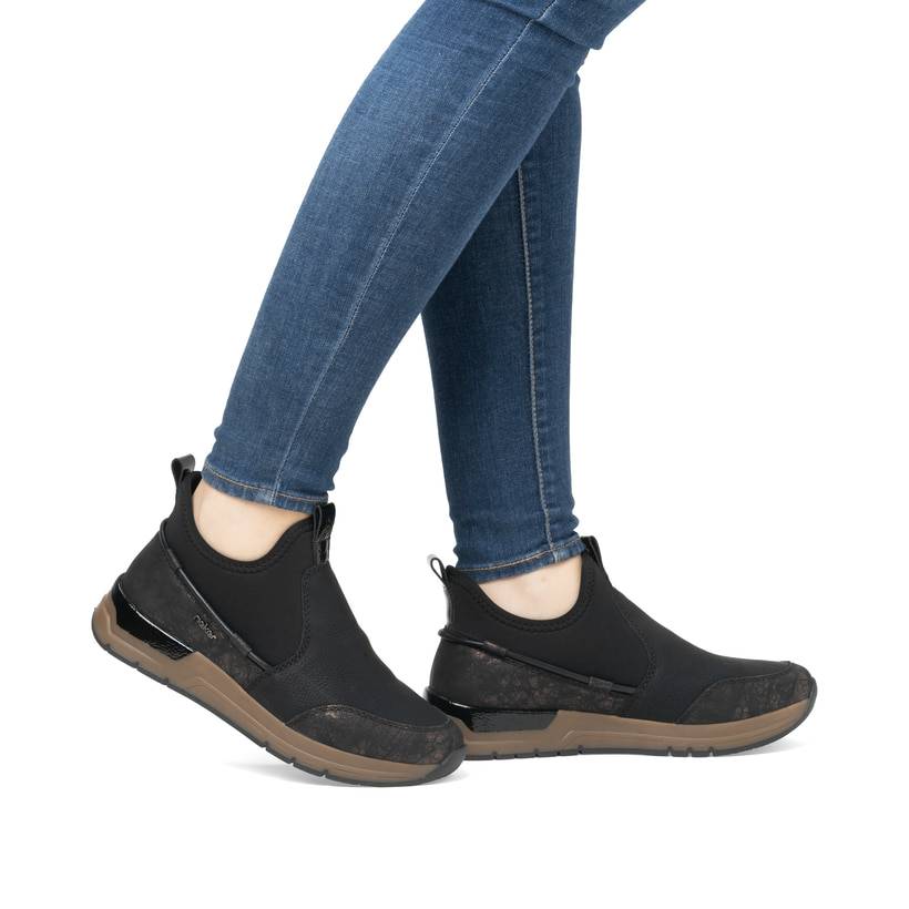 Rieker Artikelnummer 58954-00 Rieker Damen Slipper urbanschwarz Fabrikpreis