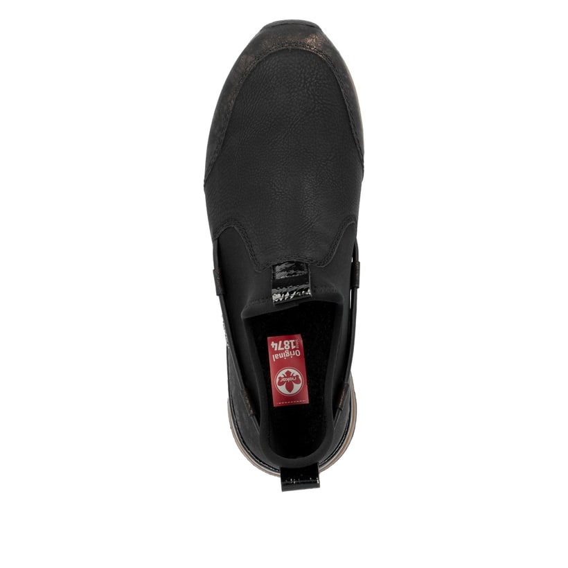 Rieker Artikelnummer 58954-00 Rieker Damen Slipper urbanschwarz Fabrikpreis