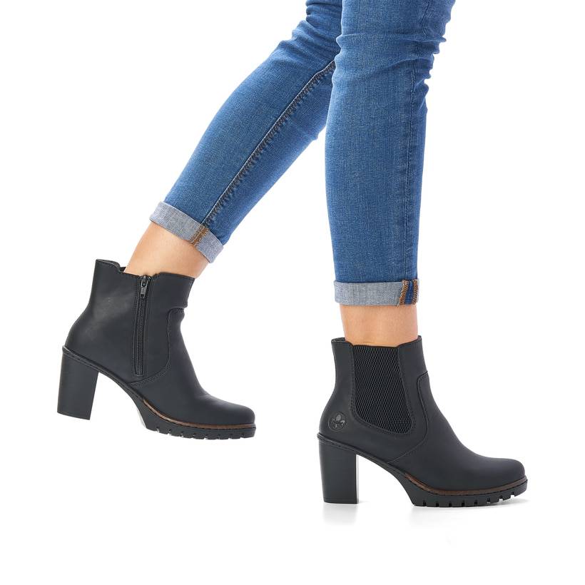 Rieker Artikelnummer Y2574-00 Rieker Damen Stiefeletten tiefschwarz Sonderangebot