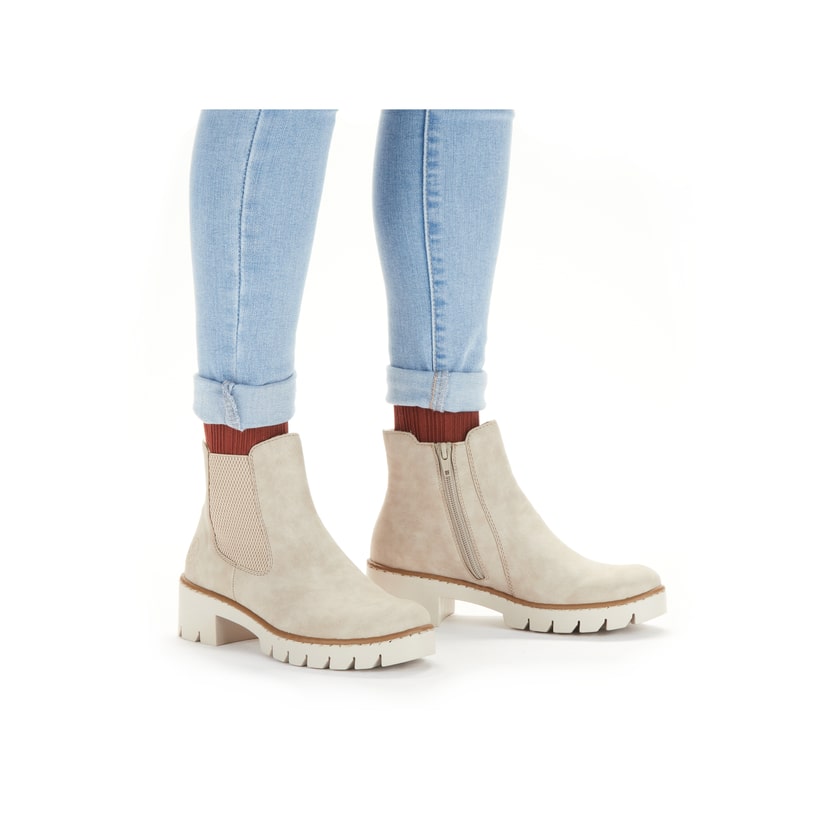 Rieker Artikelnummer X5772-60 Rieker Damen Chelsea Boots hellbeige Rabatt