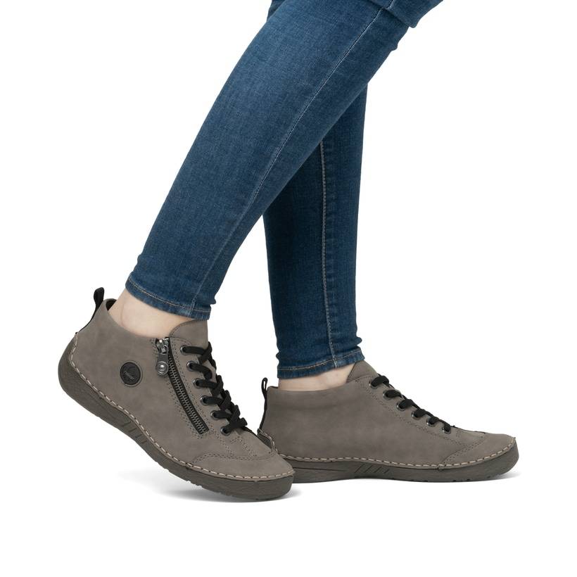 Rieker Artikelnummer 52514-42 Rieker Damen Schnürschuhe braungrau Günstig kaufen