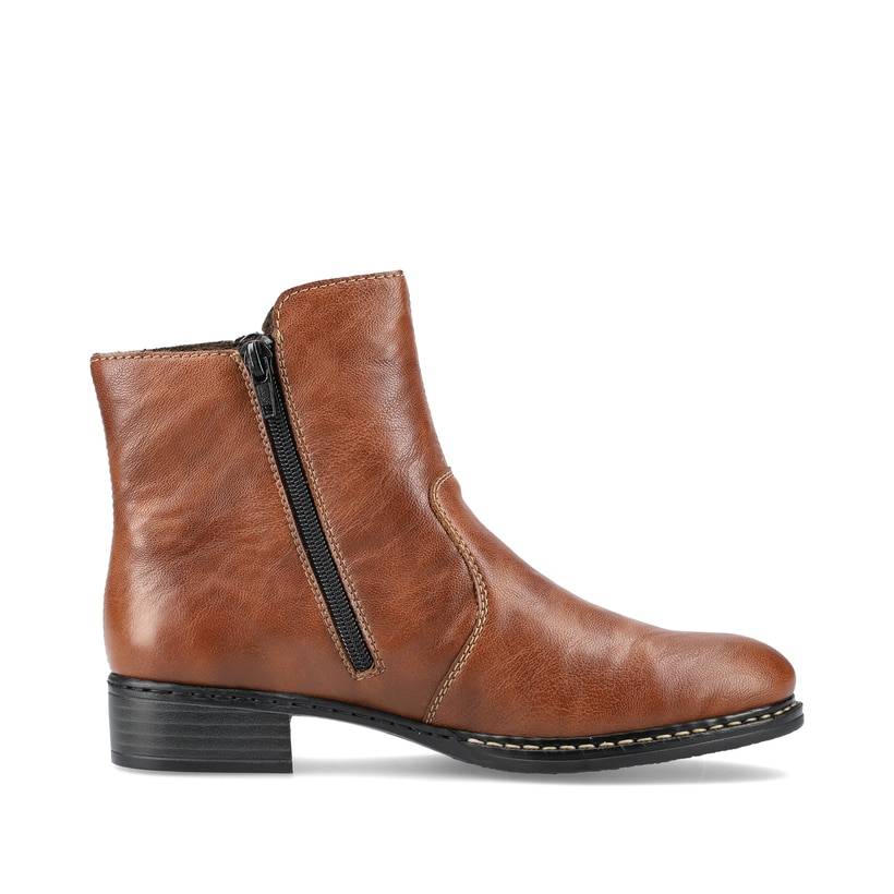 Rieker Artikelnummer 73450-22 Rieker Damen Stiefeletten karamellbraun Großer Ausverkauf