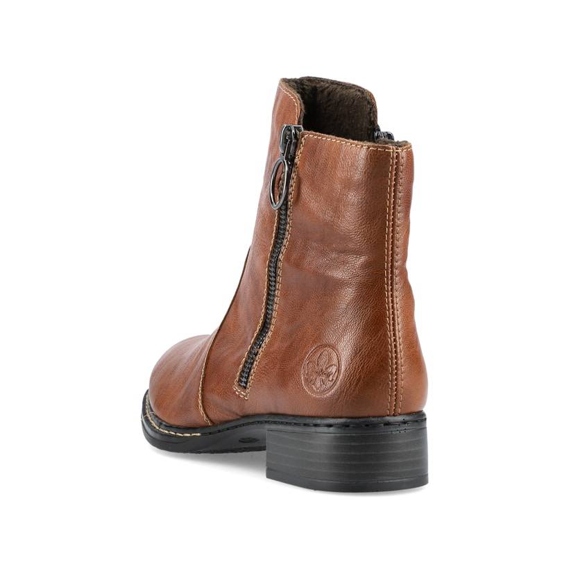 Rieker Artikelnummer 73450-22 Rieker Damen Stiefeletten karamellbraun Großer Ausverkauf