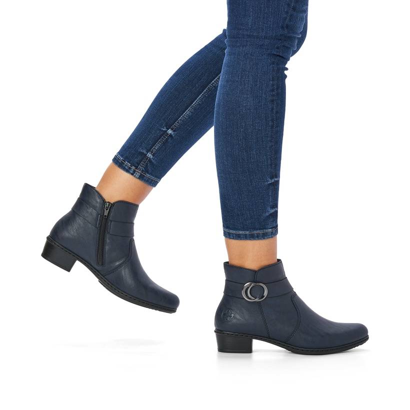 Rieker Artikelnummer Y0775-14 Rieker Damen Stiefeletten schieferblau Flash Sale