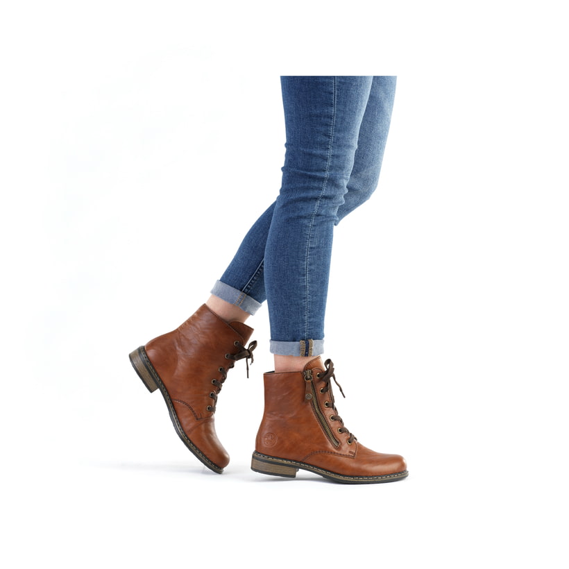 Rieker Artikelnummer 71204-22 Rieker Damen Schnürstiefel kastanienbraun Preisnachlass