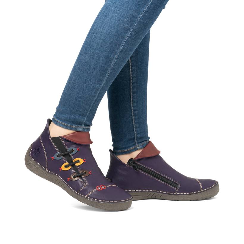 Rieker Artikelnummer 72581-30 Rieker Damen Kurzstiefel purpur Saisonschlussverkauf