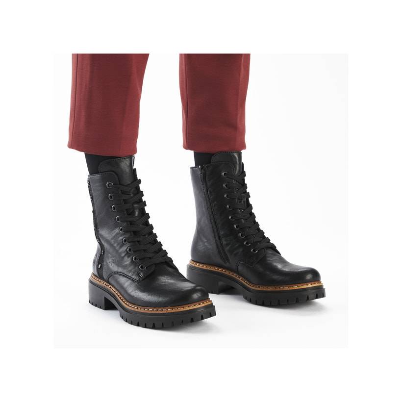 Rieker Artikelnummer 72647-00 Rieker Damen Biker Boots asphaltschwarz Cyber Monday