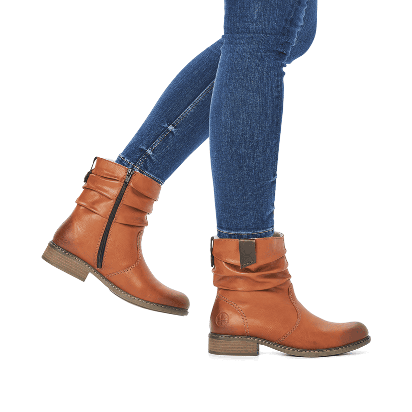 Rieker Artikelnummer Z4180-22 Rieker Damen Kurzstiefel karamellbraun Weihnachtsangebot