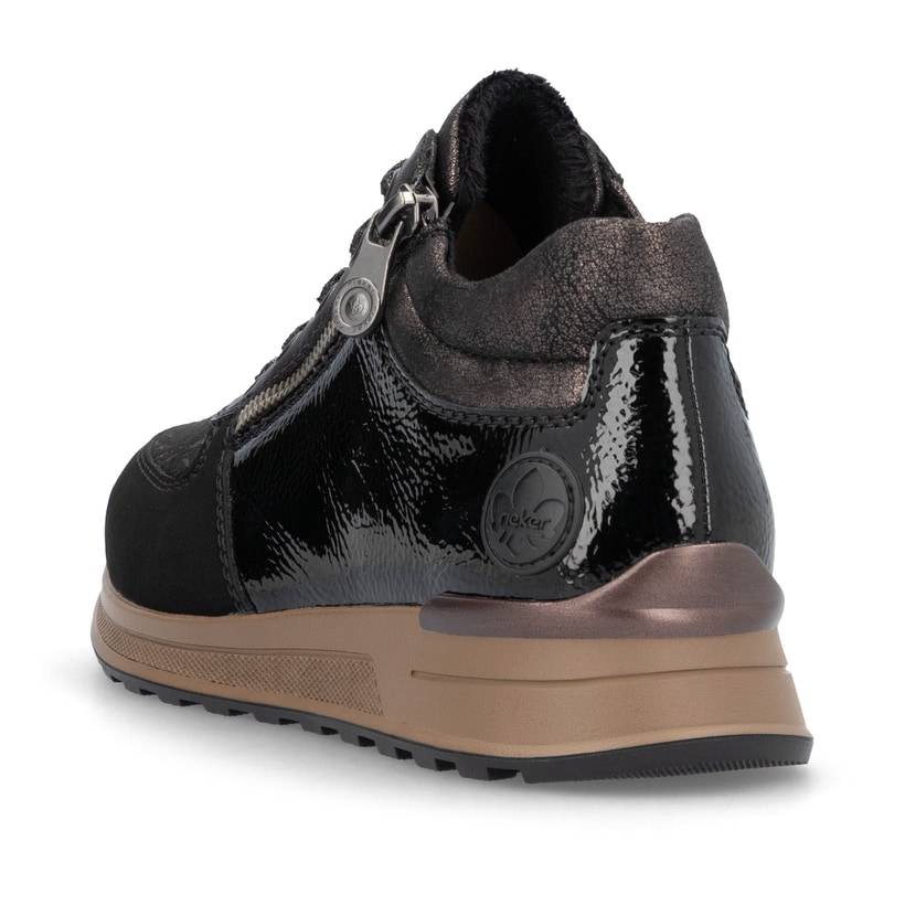 Rieker Artikelnummer N1407-00 Rieker Damen Schnürschuhe asphaltschwarz Jubiläumsangebot