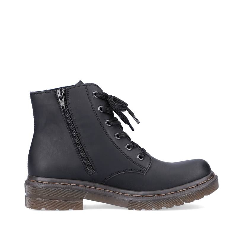 Rieker Artikelnummer 78240-00 Rieker Damen Schnürstiefel carbonschwarz Neueste Mode